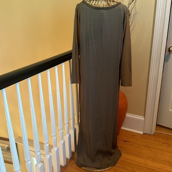 Donna Jessica brown and tan dress made in USA 🇺🇸 - Picture 5 of 10